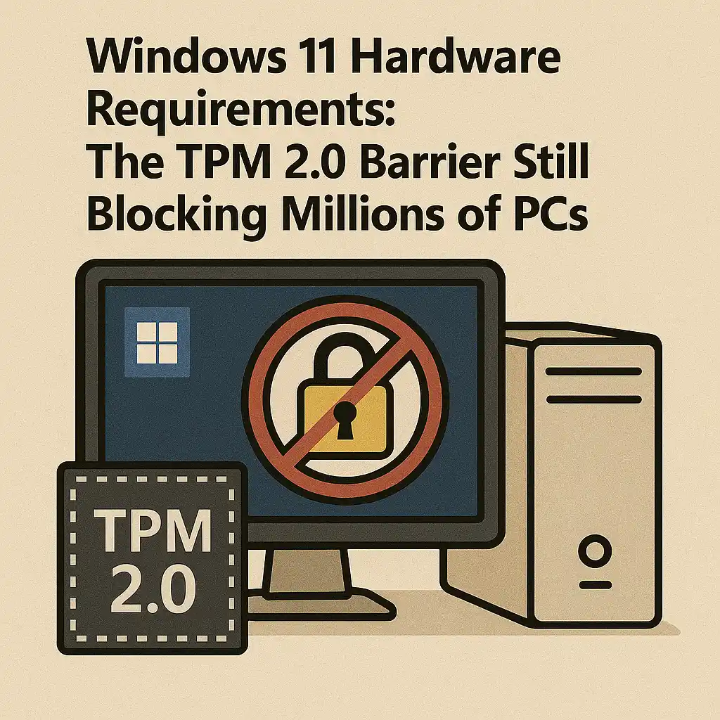 Windows 11 Hardware Requirements: The TPM 2.0 Barrier Still Blocking Millions of PCs Windows 11 Hardware Requirements: The TPM 2.0 Barrier Still Blocking Millions of PCs
