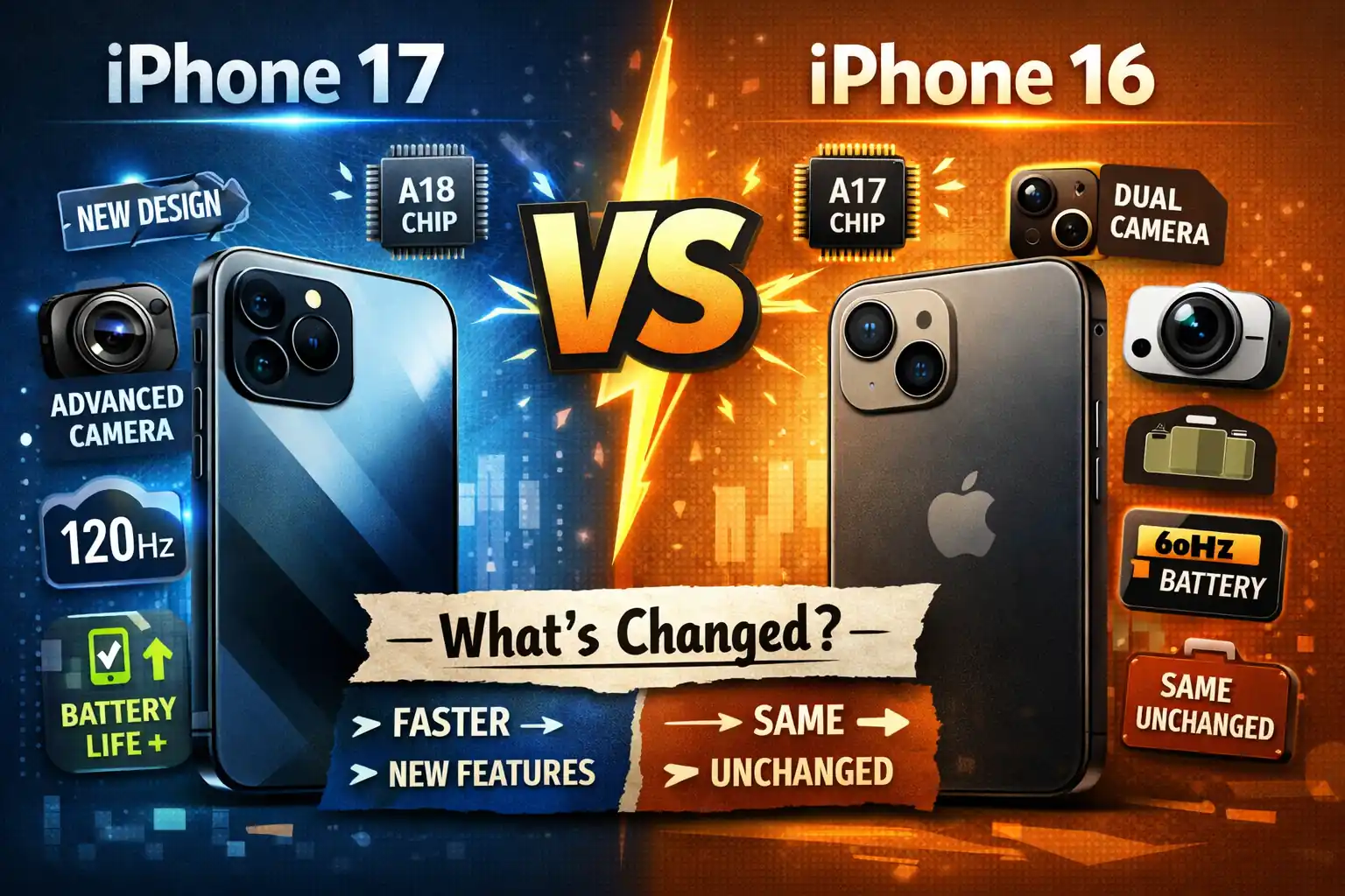 iPhone 17 vs iPhone 16: What Actually Changed This Year iPhone 17 vs iPhone 16: What Actually Changed This Year