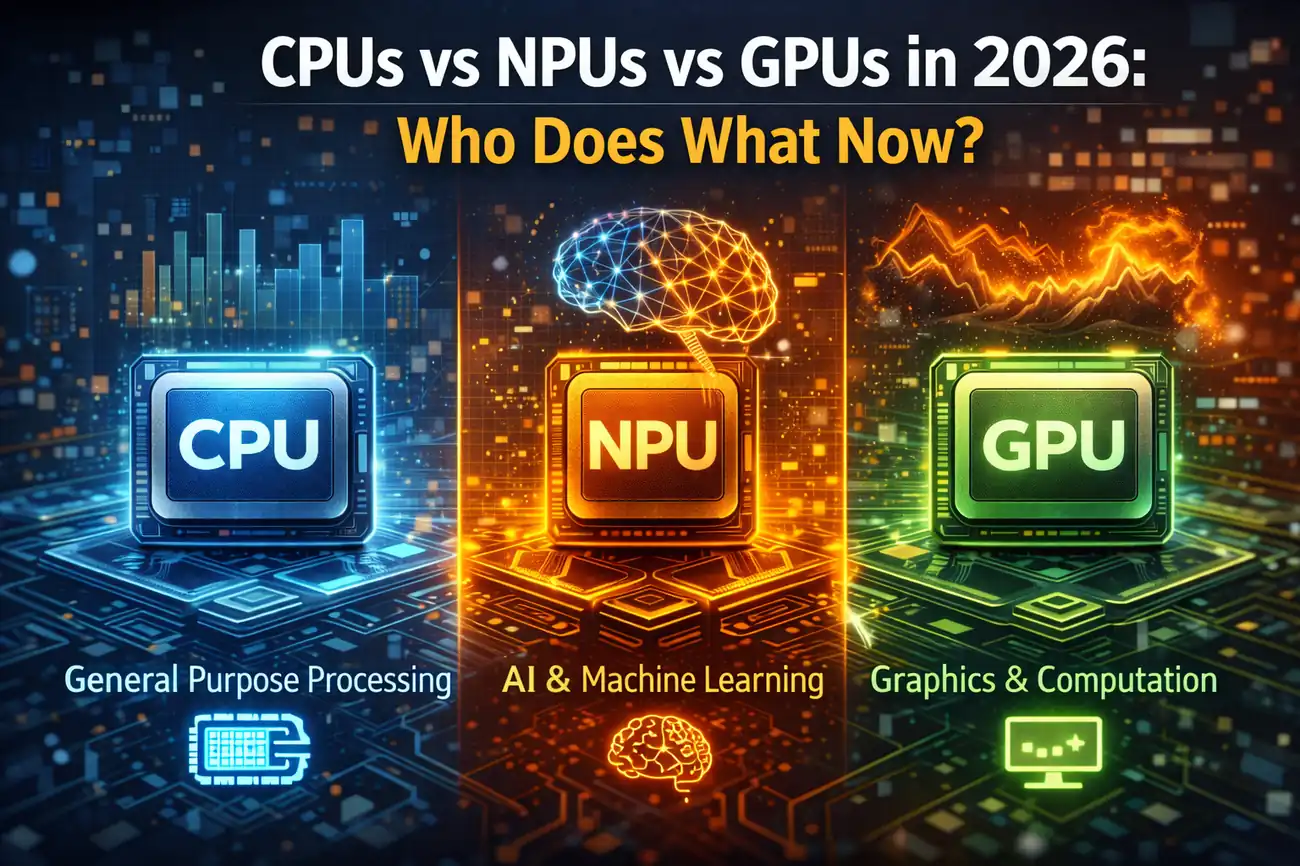 CPUs vs NPUs vs GPUs in 2026: Who Does What Now? CPUs vs NPUs vs GPUs in 2026: Who Does What Now?