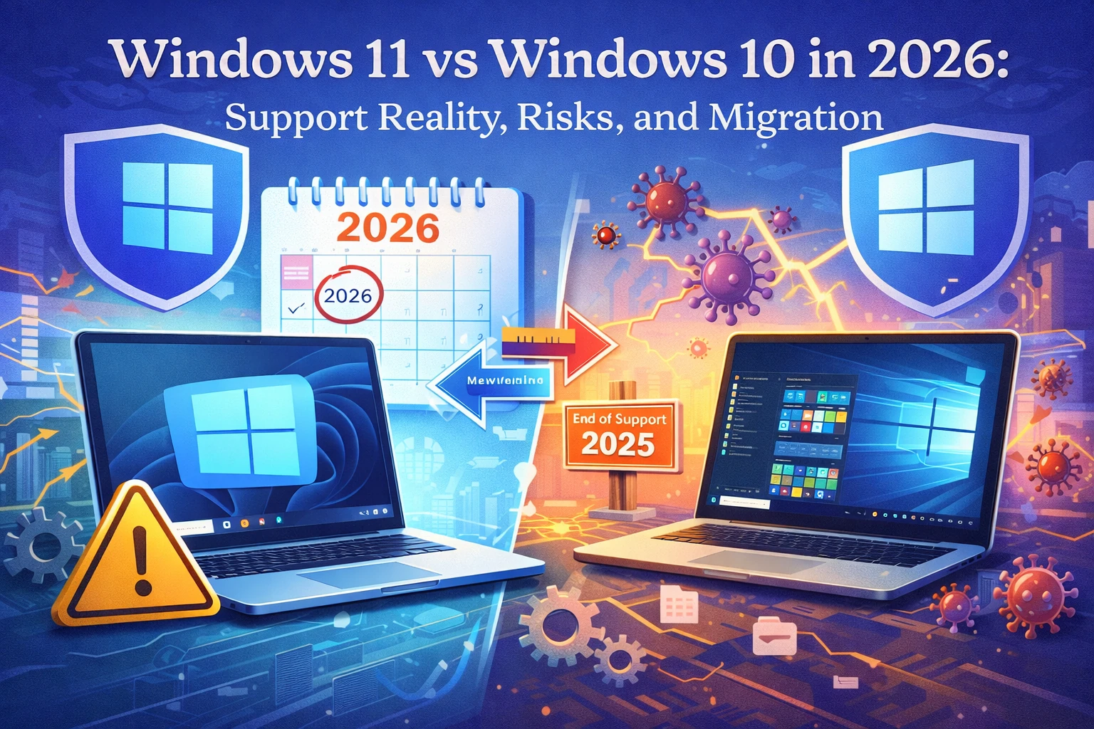 Windows 11 vs Windows 10 in 2026: Support Reality, Risks, and Migration Windows 11 vs Windows 10 in 2026: Support Reality, Risks, and Migration