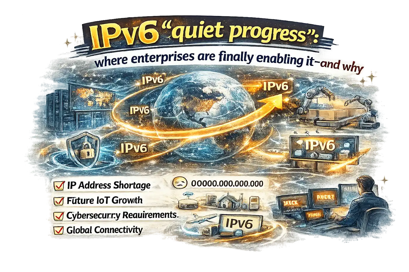 IPv6 “quiet progress”: where enterprises are finally enabling it—and why IPv6 “quiet progress”: where enterprises are finally enabling it—and why